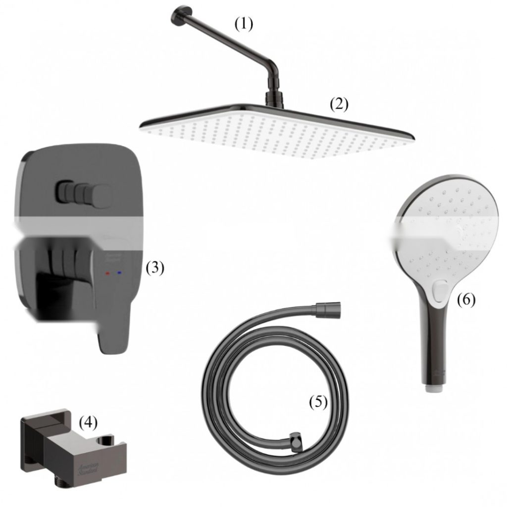 Bộ Sen American WF-1721HG FFAS9909HG FFASS515HG FFAS9143HG WF-9127HG WF-9H11HG Âm Tường Màu Xám Đen