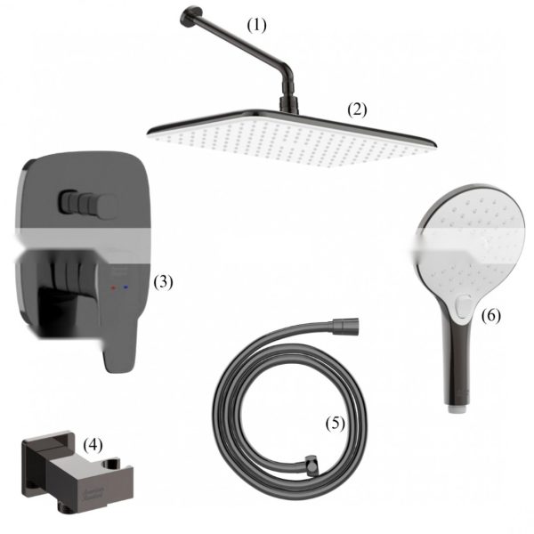 Bộ Sen American WF-1721HG FFAS9909HG FFASS515HG FFAS9143HG WF-9127HG WF-9H11HG Âm Tường Màu Xám Đen