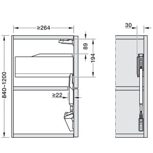 Ảnh công trình thực tế Bộ Tay Nâng Blum Aventos HF Top 22F1809
