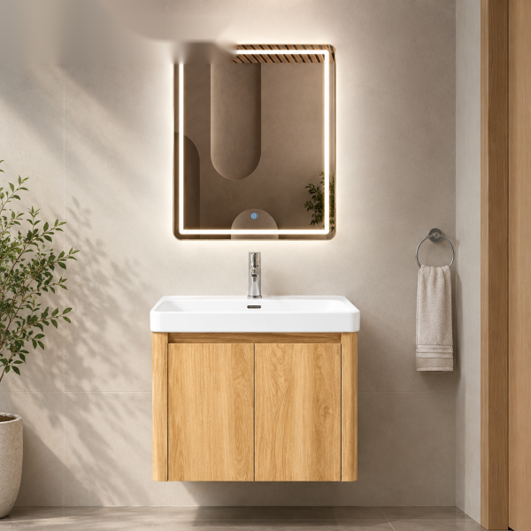 Bộ Tủ Chậu Phòng Tắm 60cm BASIC MIRA-600