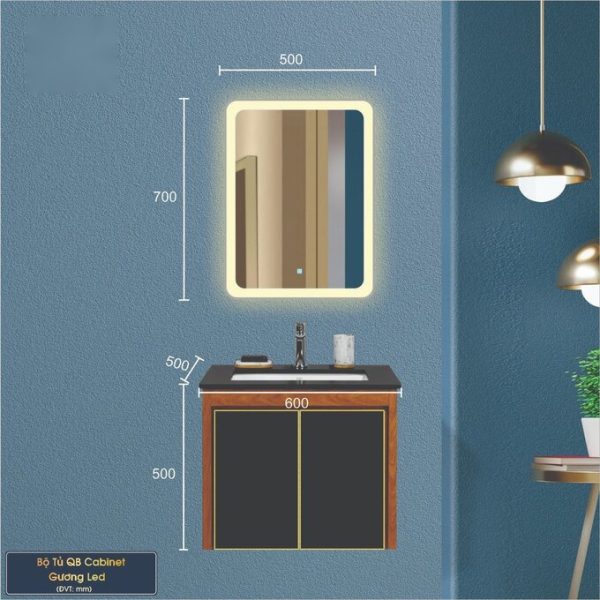Bộ Tủ Chậu Phòng Tắm 60cm BASIC QG6002-QS160-QL929V