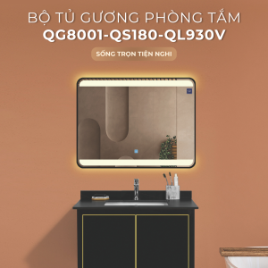 Ảnh công trình thực tế Bộ Tủ Chậu Phòng Tắm 80cm BASIC QG8001-QS180-QL930V