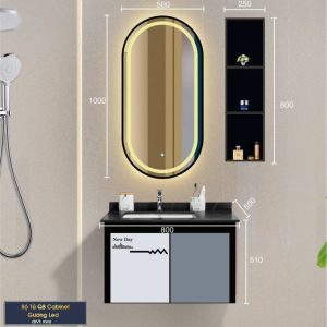 Bộ Tủ Chậu Phòng Tắm 80cm BASIC QG8007-QS180L-QL945V