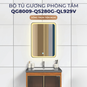 Ảnh công trình thực tế Bộ Tủ Chậu Phòng Tắm 80cm BASIC QG8009-QS280G-QL929V