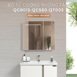 Ảnh công trình thực tế Bộ Tủ Chậu Phòng Tắm 80cm BASIC QG8015-QC580-QT005