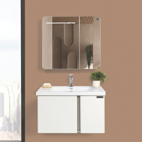 Bộ Tủ Chậu Phòng Tắm 80cm BASIC QG8015-QS280W-QT005
