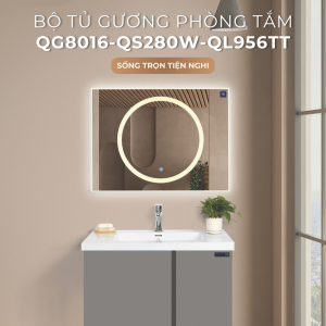 Ảnh công trình thực tế Bộ Tủ Chậu Phòng Tắm 80cm BASIC QG8016-QS280W-QL956TT