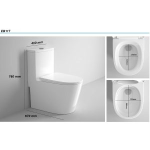 Ảnh công trình thực tế Bồn Cầu Liền Khối Ecod EB117