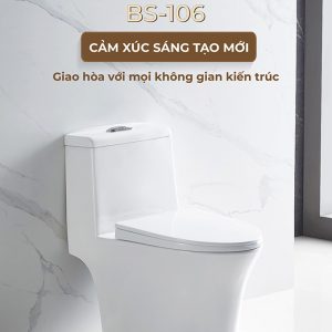 Ảnh công trình thực tế Bồn Cầu Một Khối BASIC BS-106