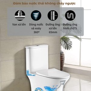 Ảnh công trình thực tế Bồn Cầu Một Khối BASIC BS-110