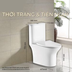 Ảnh công trình thực tế Bồn Cầu Một Khối BASIC BS-110