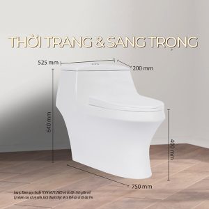 Ảnh công trình thực tế Bồn Cầu Một Khối BASIC BSA-123