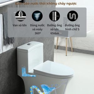 Ảnh công trình thực tế Bồn Cầu Một Khối BASIC BSA-124