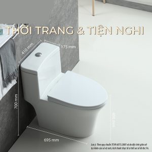 Ảnh công trình thực tế Bồn Cầu Một Khối BASIC BSA-124