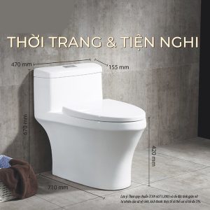 Ảnh công trình thực tế Bồn Cầu Một Khối BASIC BSA-125