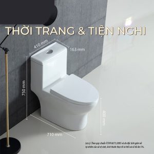 Ảnh công trình thực tế Bồn Cầu Một Khối BASIC TIDE