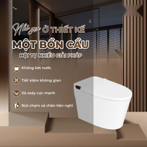 Ảnh công trình thực tế Bồn Cầu NEO JET Không Dùng Điện BASIC NEO-100