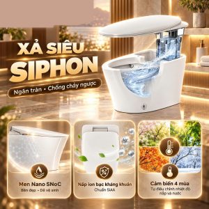 Ảnh công trình thực tế Bồn Cầu Thông Minh BASIC FLY X7