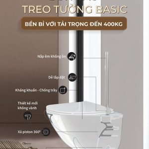 Ảnh công trình thực tế Bồn Cầu Treo Tường BASIC BS-11051 Trắng