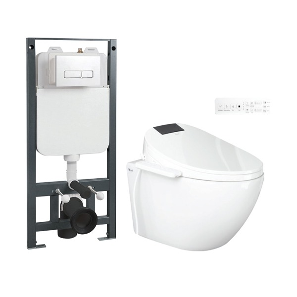 Bồn Cầu Treo Tường Nắp Rửa Điện Tử Ecod EB266/EBK266/EBN1807