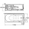 Bồn Tắm Massage American Standard 70092-WT Tonic Xây 1.7M - ảnh 2