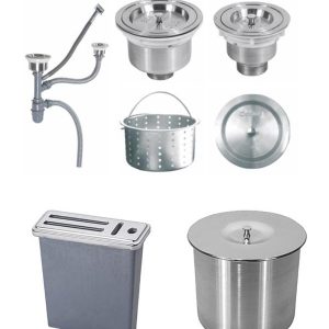 Ảnh công trình thực tế Chậu Rửa 2 Hộc Có Hộp Rác Gorlde GD-5503