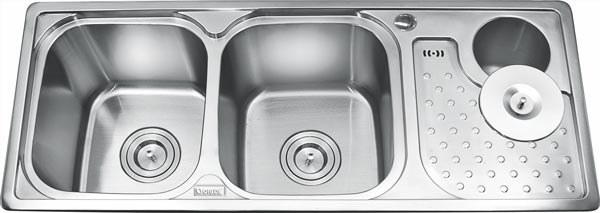 Chậu Rửa 2 Hộc Có Hộp Rác Gorlde GD-5803