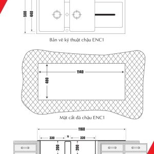 Ảnh công trình thực tế Chậu Rửa Bát Đá Carysil ENC1-18 (Màu Vàng Kem)