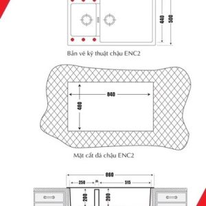 Ảnh công trình thực tế Chậu Rửa Bát Đá Carysil ENC2-03 (Màu Đen)