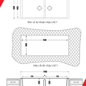 Ảnh công trình thực tế Chậu Rửa Bát Đá Carysil LAC1-10 (Màu Xám Tro)