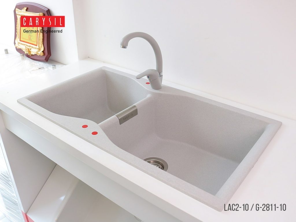 Chậu Rửa Bát Đá Carysil LAC2-10 (Màu Xám Tro)
