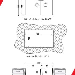 Ảnh công trình thực tế Chậu Rửa Bát Đá Carysil LMC5-18 (Màu Vàng Kem)