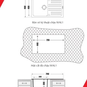 Ảnh công trình thực tế Chậu Rửa Bát Đá Carysil WAL1-18 (Màu Vàng Kem)