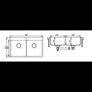 Ảnh công trình thực tế Chậu Rửa Bát Đá Maadela MDS-A8651W