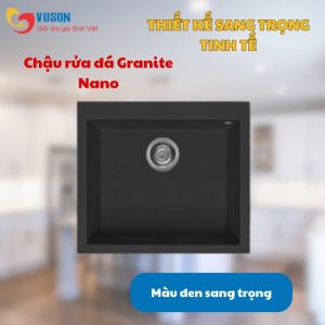 Ảnh công trình thực tế Chậu Rửa Bát Đá Malloca NERO K-10540