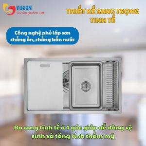 Ảnh công trình thực tế Chậu Rửa Bát GrandX GX6845V