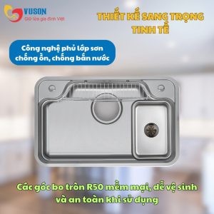 Ảnh công trình thực tế Chậu Rửa Bát GrandX GX7548JP