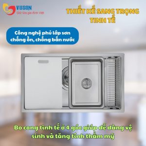 Ảnh công trình thực tế Chậu Rửa Bát GrandX GX7845V VOLCANO
