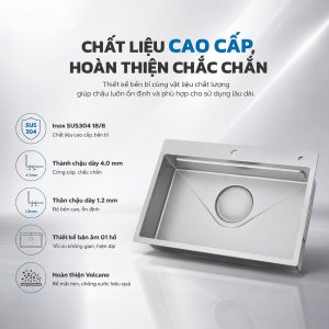 Ảnh công trình thực tế Chậu Rửa Bát GrandX GX7850J