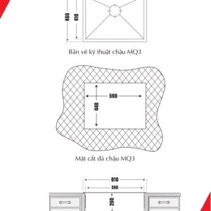 Ảnh công trình thực tế Chậu Rửa Bát Inox Carysil IA-MQ3