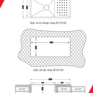 Ảnh công trình thực tế Chậu Rửa Bát Inox Carysil IP-D100 (IB-P01)