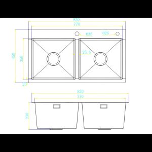 Ảnh công trình thực tế Chậu Rửa Bát Inox Maadela MDS-8245D