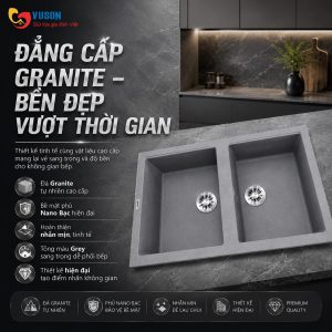 Ảnh công trình thực tế Chậu Rửa Bát Malloca Grey K45099