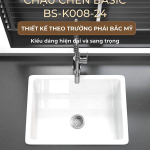 Ảnh công trình thực tế Chậu Rửa Chén Sứ BASIC BS-K008-24