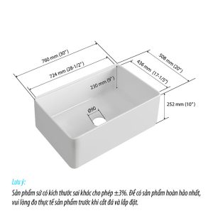 Ảnh công trình thực tế Chậu Rửa Chén Sứ BASIC BS-K3020