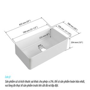 Ảnh công trình thực tế Chậu Rửa Chén Sứ BASIC BS-K3320