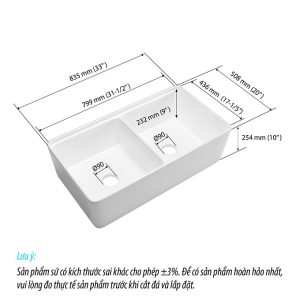 Ảnh công trình thực tế Chậu Rửa Chén Sứ BASIC BS-K3320D