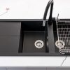 Chậu Rửa Konox Granite Sink Livello Smart 1160 – Black - ảnh 2
