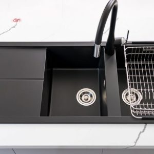 Ảnh công trình thực tế Chậu Rửa Konox Granite Sink Livello Smart 1160 – Black