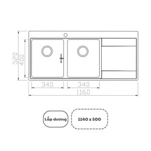 Ảnh công trình thực tế Chậu Rửa Konox Unico 11652